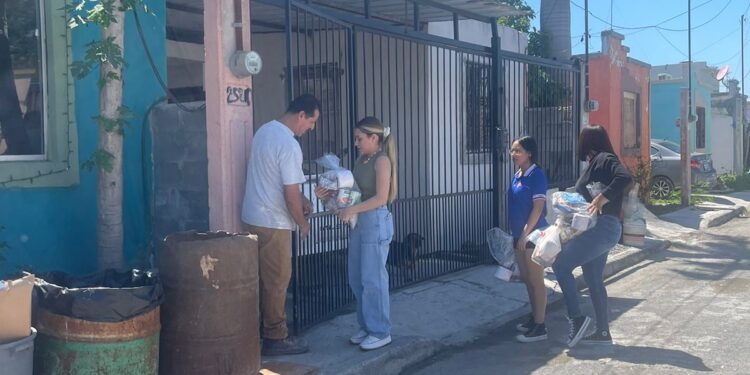 Universitarios llevan víveres a los afectados por explosión en Valle Hermoso