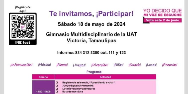 Todo listo para el INE FEST Tamaulipas que será mañana en ciudad Victoria