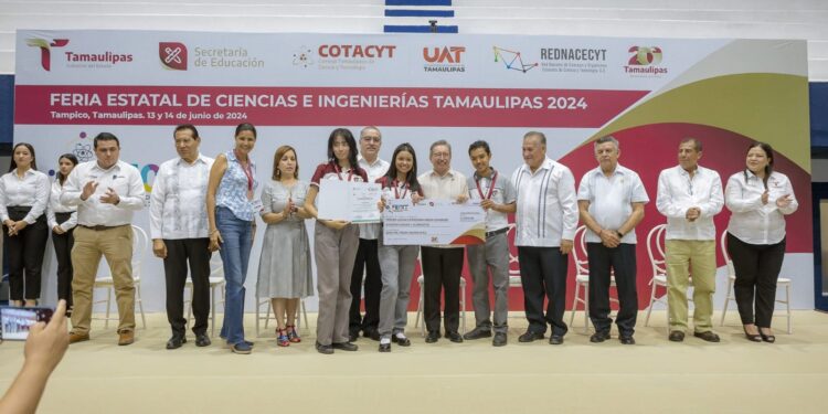 Premian a ganadores de la Feria Estatal de Ciencia e Ingenierías Tamaulipas 2024