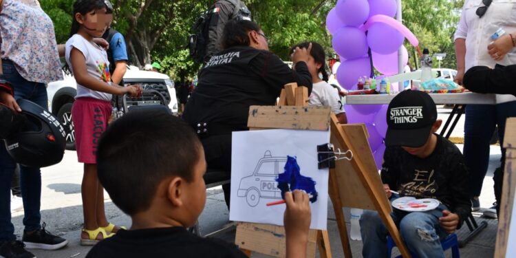 Implementa Guardia Estatal de Género campaña interactiva con menores para prevenir violencia