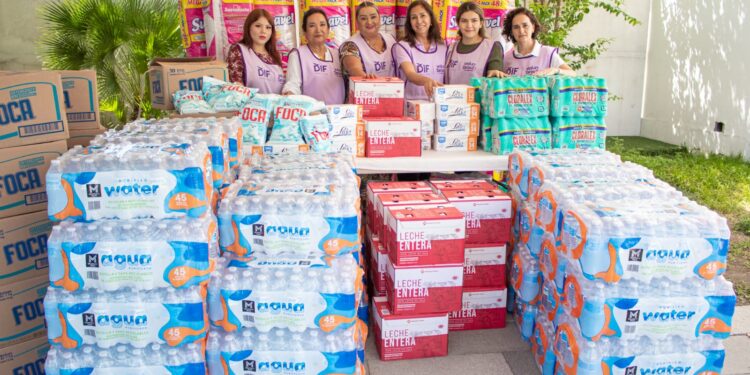 Recaba DIF Tamaulipas más de 28 toneladas de víveres; continúa entrega de apoyos a afectados por lluvias