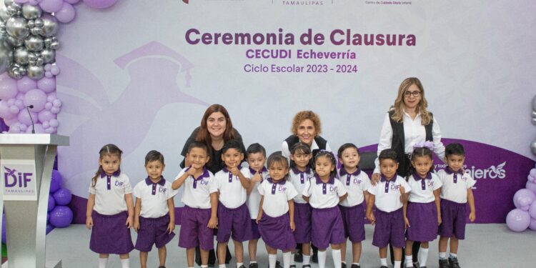 Gradúa DIF Tamaulipas a cerca de 3 mil alumnos de preescolar en los CECUDI y CAIC del estado
