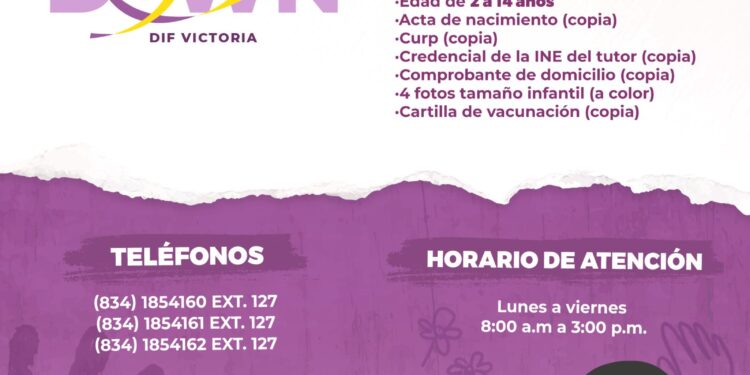 DIF Victoria ya cuenta con atención a niños y adultos con Síndrome de Down