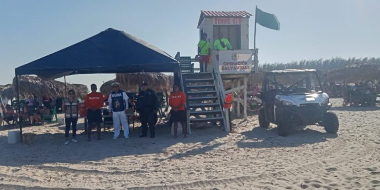 A través del operativo “Verano Seguro 2024” Guardia Estatal mantiene seguridad en Playa Miramar