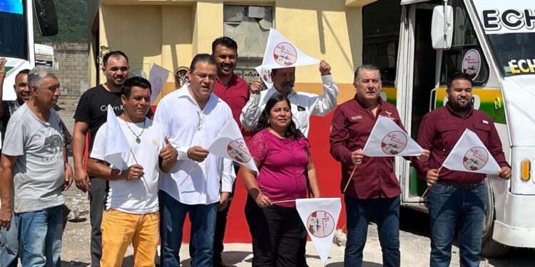 Inicia Ruta de la Transformación en Victoria, con 26 unidades de transporte público