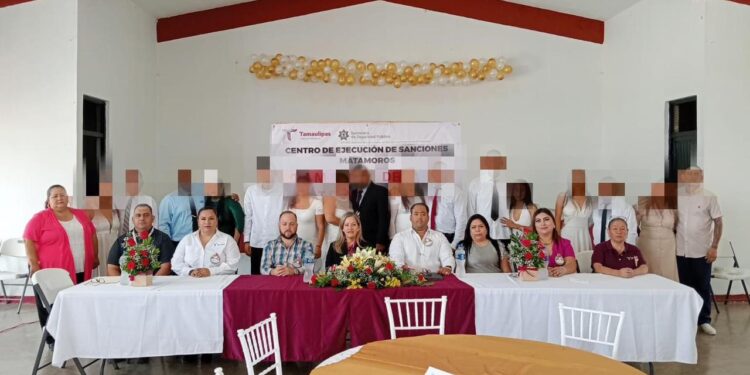 PPLs de CEDES Matamoros contraen nupcias en Campaña de Matrimonios Colectivos