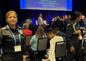 Oficial de la Guardia Estatal presente en conferencia internacional para mujeres policías