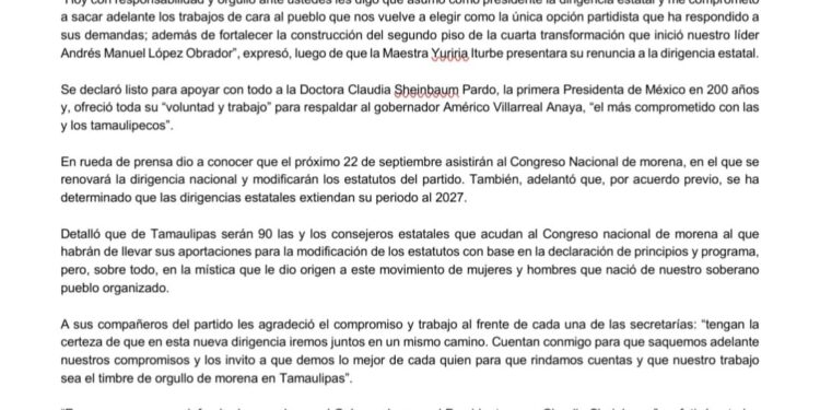 Asume Marcos Zuviri Rivera Presidencia de morena en Tamaulipas