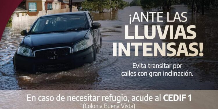 Alerta PC, continuarán lluvias intensas en Victoria