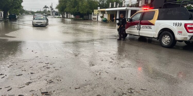 Activa Guardia Estatal Plan Tamaulipas en Matamoros por huracán Francine