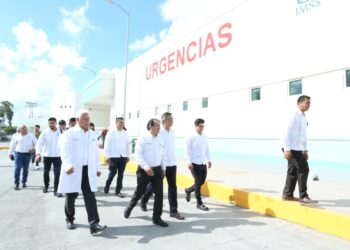 Inaugura Américo albergue y residencia en hospital de Matamoros durante enlace con el presidente AMLO