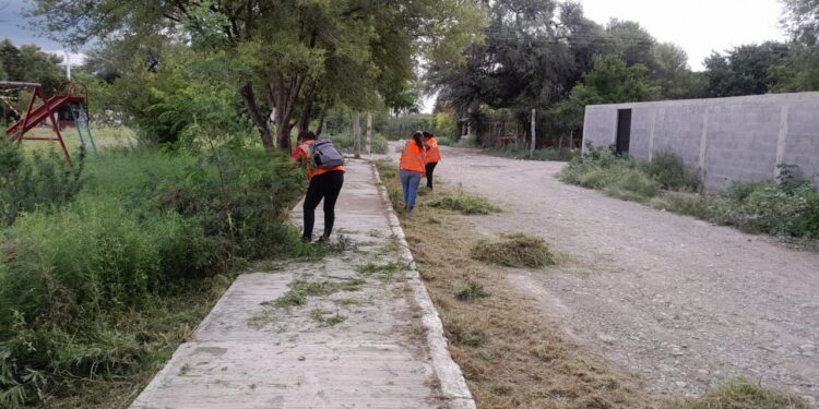 Servicios Públicos de Victoria realiza labores de mantenimiento en el Ej. Santa Librada