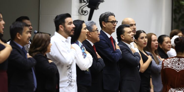 Inaugura Américo rehabilitación de Palacio de Gobierno de Tamaulipas y devela escudos de los 43 municipios