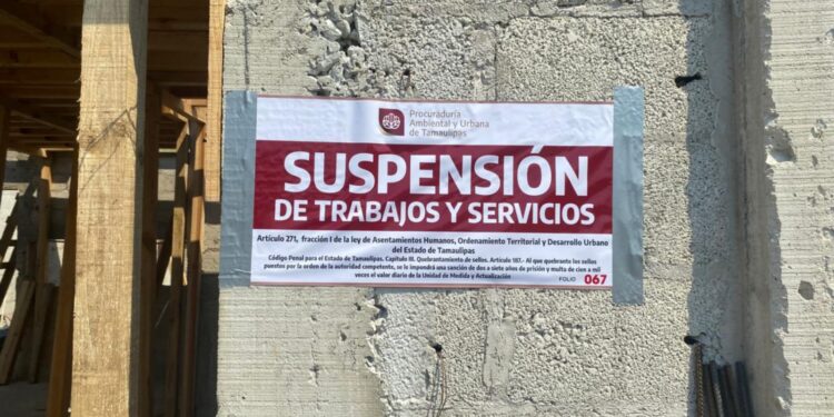 Suspende la PAUT construcción en fraccionamiento irregular de Ciudad Madero