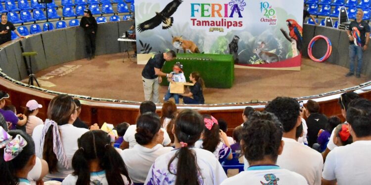 Promueven en alumnos de primaria respeto a la vida silvestre en Feria Tamaulipas 2024