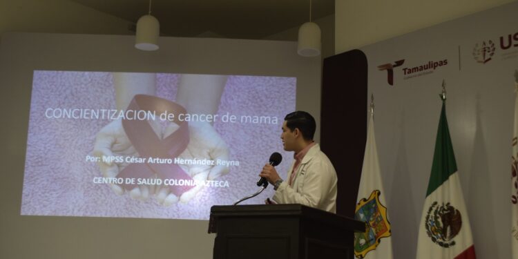Recibe personal de la SSPT información sobre cáncer de mama y taller de autoexploración