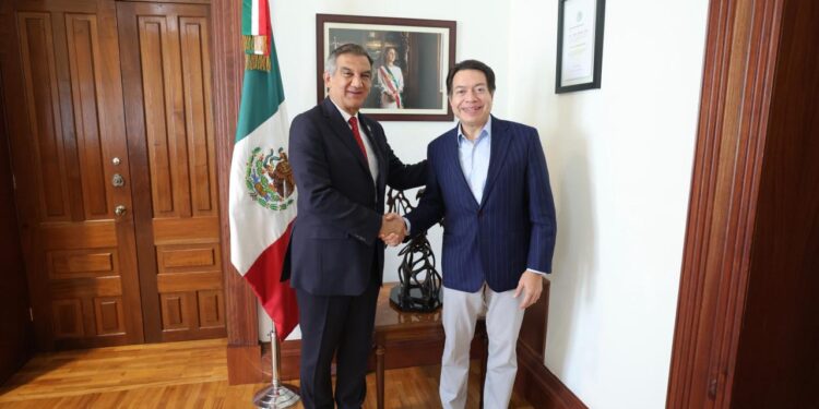 Américo Villarreal y Mario Delgado van juntos por más educación para Tamaulipas