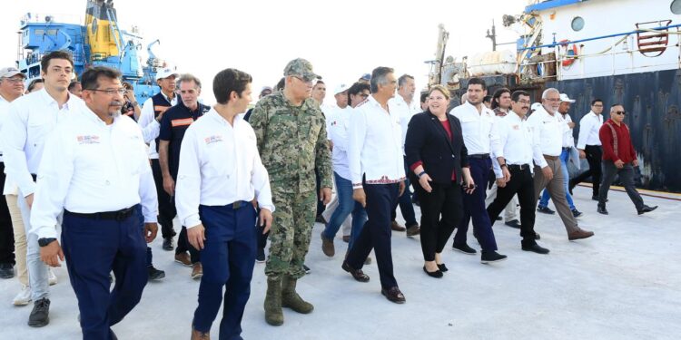 Supervisa gobernador avances del Puerto del Norte en Matamoros