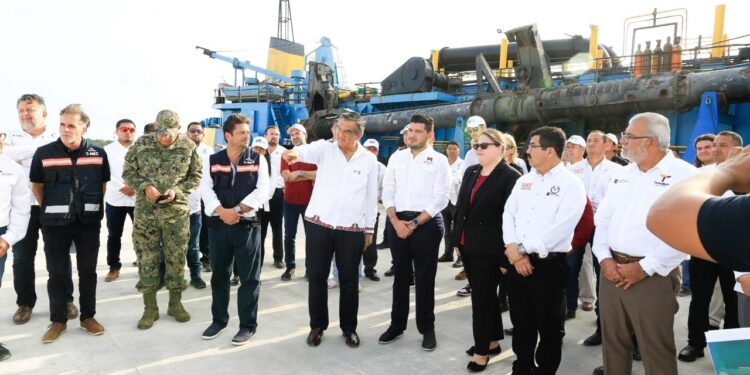 Supervisa gobernador avances del Puerto del Norte en Matamoros