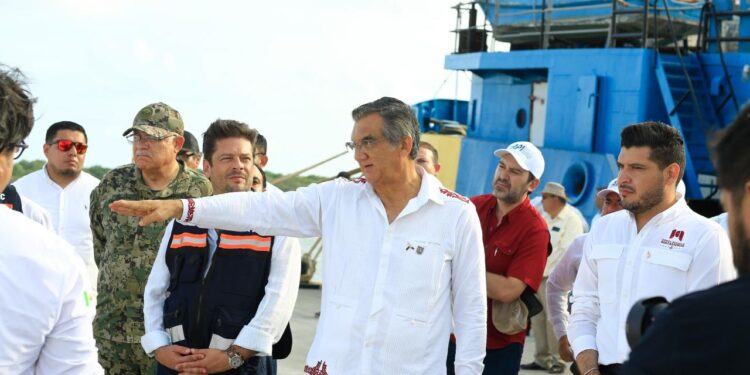 Supervisa gobernador avances del Puerto del Norte en Matamoros