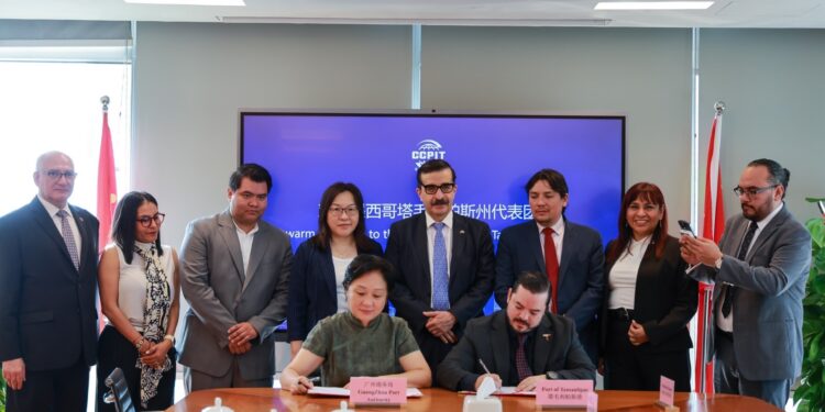 Firma Tamaulipas carta de intención con el Consejo Chino de Promoción del Comercio Internacional