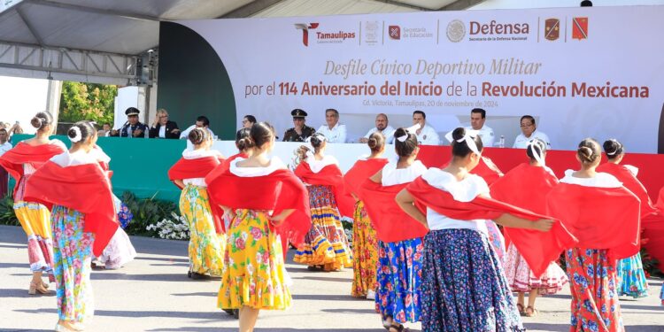 Encabeza Américo Villarreal desfile por el 114 Aniversario del Inicio de la Revolución Mexicana