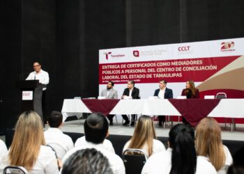 Entregan certificados como mediadores públicos a personal del Centro de Conciliación Laboral de Tamaulipas