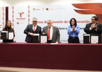 Firma Gobierno de Tamaulipas convenio con IEXE Universidad