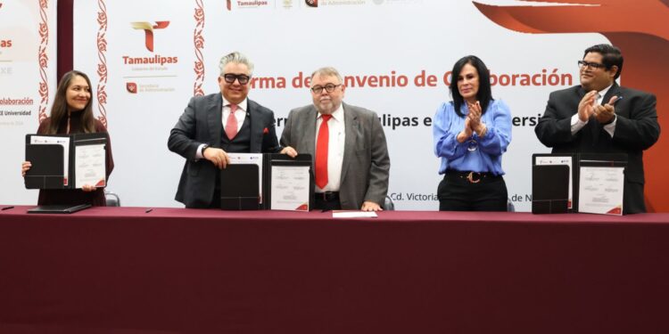 Firma Gobierno de Tamaulipas convenio con IEXE Universidad