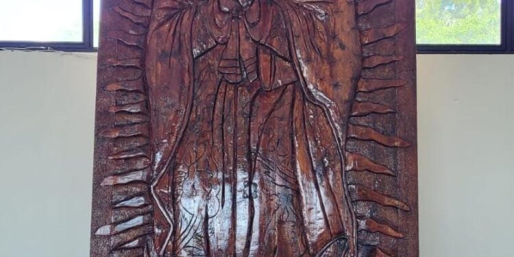 Elaboran PPLs imagen monumental de la Virgen de Guadalupe