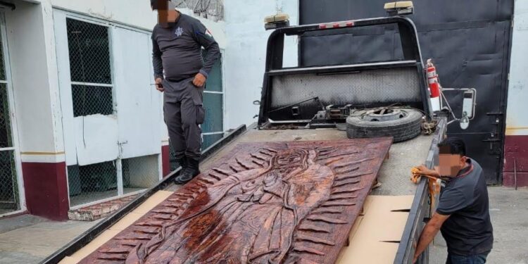 Elaboran PPLs imagen monumental de la Virgen de Guadalupe