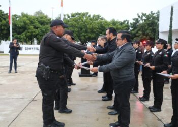 Celebra SSPT a elementos graduados del Curso de Conducción de Motopatrulla