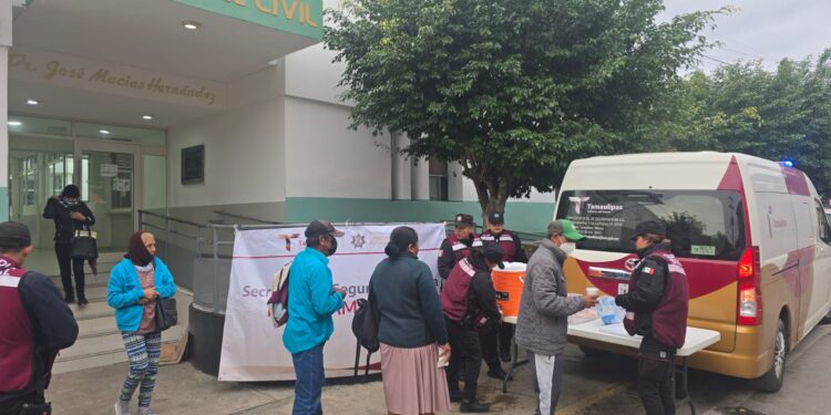 Despliega SSPT estado de fuerza de la Guardia Estatal en apoyo a la población por frente frío