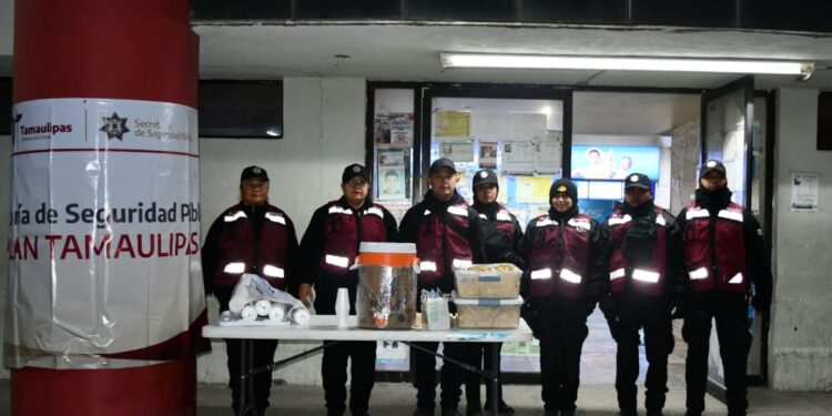 Despliega SSPT estado de fuerza de la Guardia Estatal en apoyo a la población por frente frío