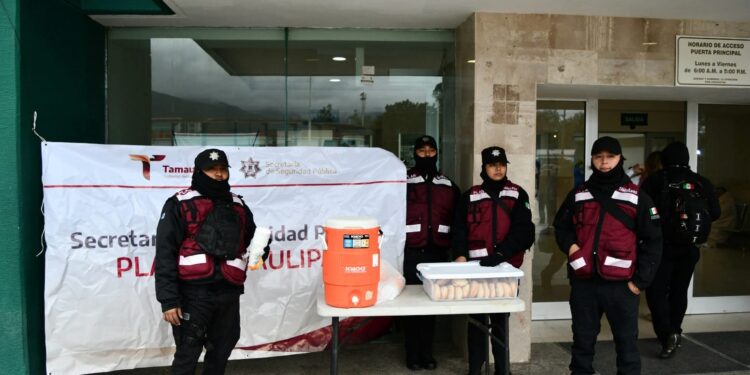 Despliega SSPT estado de fuerza de la Guardia Estatal en apoyo a la población por frente frío