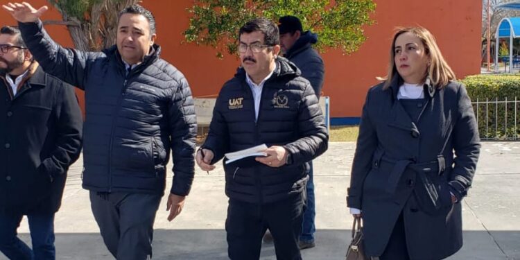 Rector Dámaso Anaya supervisa obras de la UAT en Nuevo Laredo