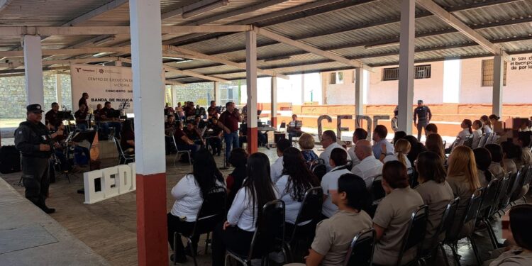 Ofrece Banda de Música del Estado de Tamaulipas por primera vez concierto al interior del CEDES Victoria