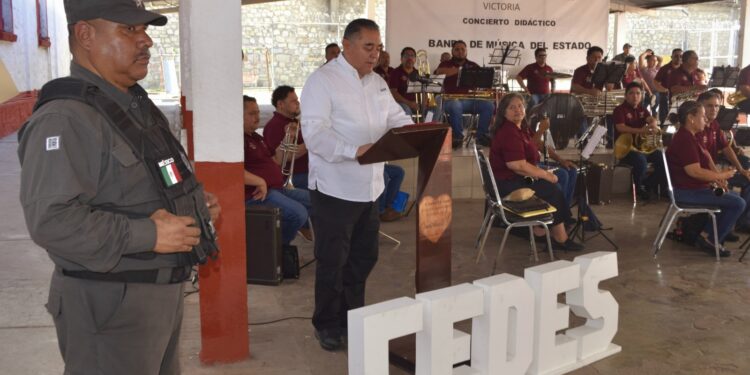 Ofrece Banda de Música del Estado de Tamaulipas por primera vez concierto al interior del CEDES Victoria