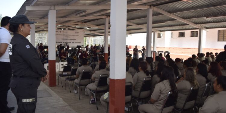 Ofrece Banda de Música del Estado de Tamaulipas por primera vez concierto al interior del CEDES Victoria