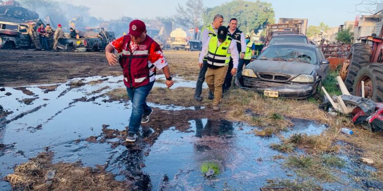 Activa Gobierno de Tamaulipas acciones protocolarias coordinadas para extinción de incendio
