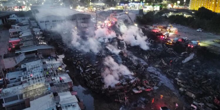 Activa Gobierno de Tamaulipas acciones protocolarias coordinadas para extinción de incendio