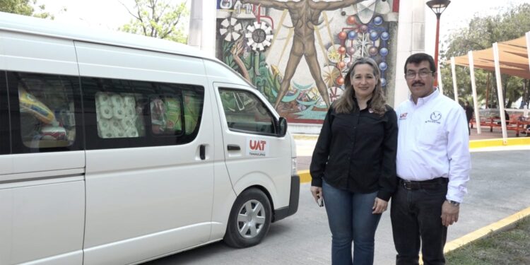 Envía la UAT víveres en apoyo a damnificados de Reynosa