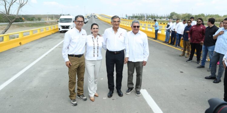 Inaugura Américo nuevo puente «La Esperanza», en Altamira
