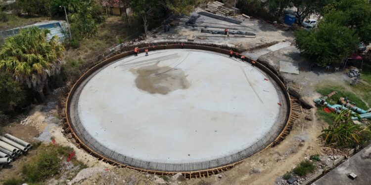Construye Gobierno de Tamaulipas tanque de almacenamiento de agua potable en Victoria