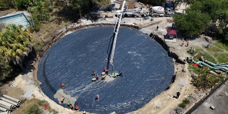 Construye Gobierno de Tamaulipas tanque de almacenamiento de agua potable en Victoria