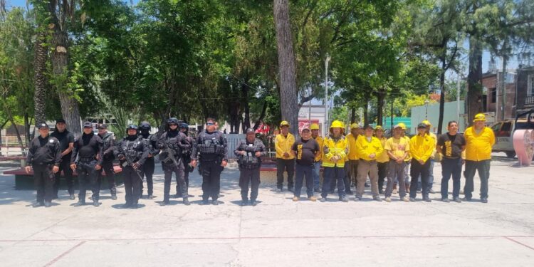 A través del Plan Tamaulipas se suma Guardia Estatal al combate del incendio forestal en la Biósfera El Cielo