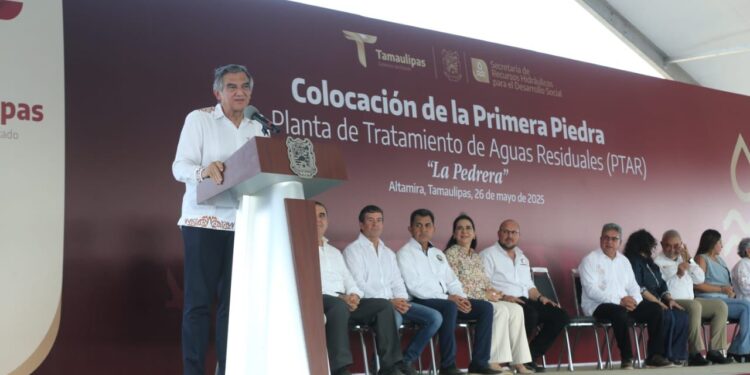 Tendrá Altamira nueva Planta Tratadora de Aguas Residuales; Américo pone primera piedra