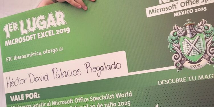 Obtiene alumno del CONALEP pase al Campeonato Mundial Microsoft Office Specialist