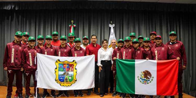Abanderó gobernador Américo Villarreal a beisbolistas tamaulipecos rumbo a Torneo Latinoamericano