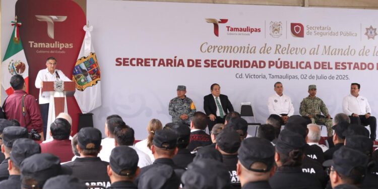 Gobernador Américo Villarreal toma protesta al nuevo secretario de Seguridad Pública de Tamaulipas